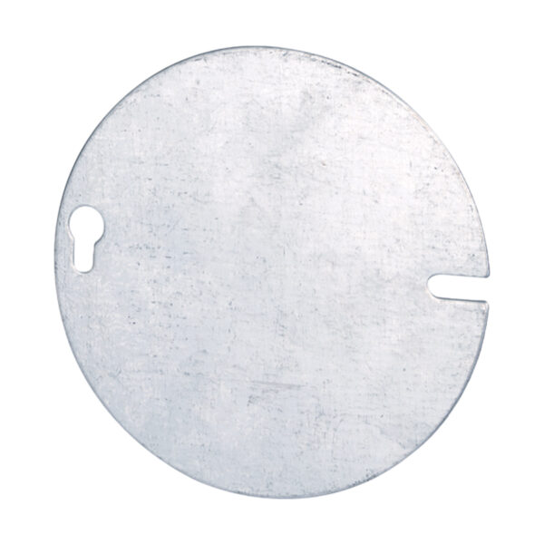 Formerly LD-2, 4in flat round blank cover for octagon boxes - PLATE 54-C1