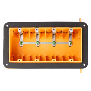 Four gang insulated vapour-proof non-metallic switch and outlet box - WPB05