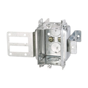 Gangable device single box with concentric knockouts and wraparound bracket 12CU IN - BOX 3102