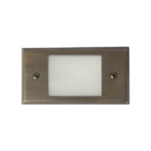 LED Landscape Lighting Step Light with frosted, flat face plate lens - OD-STB204