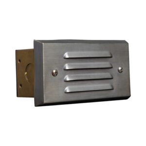 LED Landscape Lighting Step Light with frosted, louvered face plate lens - OD-STB201