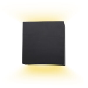 Low profile LED up and down wall sconce which can be used interior or exterior - SSC-UD-5CCT-BK