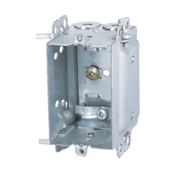 Metal device box with positioning tabs - BOX 1304-LH