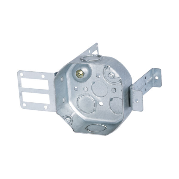 Octagonal steel stud box with wraparound bracket and clamps - BOX 54171-KSSX