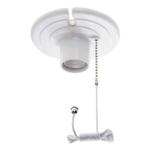 Plastic pull chain ceiling lamp holder - JDZ003