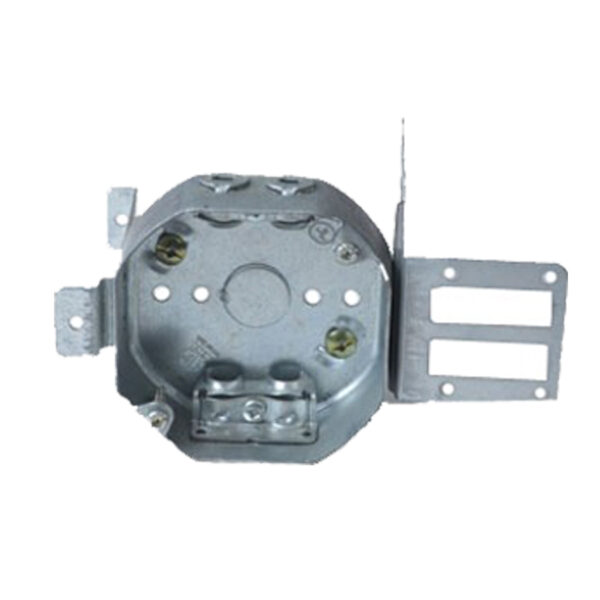 Steel Octagonal metal box with side bracket and clamps - BOX 54151-LSSAX