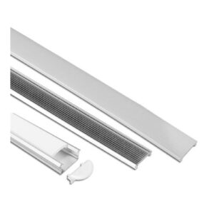 YD-1607-2M  LED Strip Light Channel with 16mm PCB width, aluminum back & plastic cover